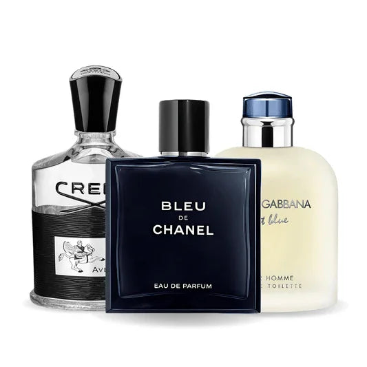 Set di 3 profumi | Bleu de Chanel + Creed Aventus + Light Blue